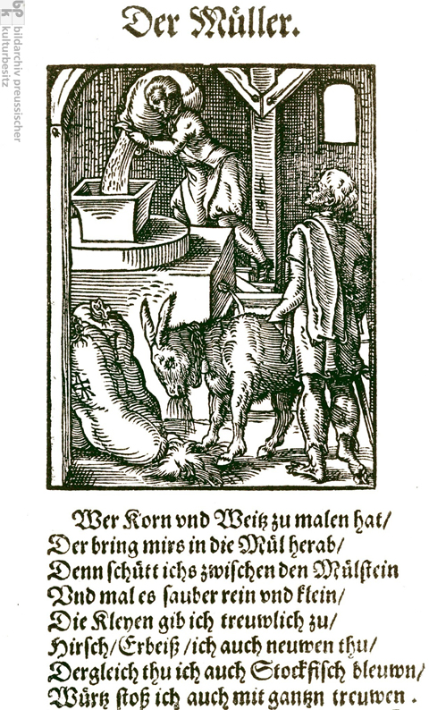 Städtische Handwerke – Der Müller (1568)